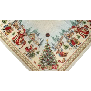 Centrotavola natalizio, Paesaggio Natalizio, 100x100cm