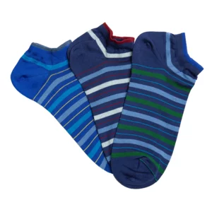 3 chaussettes baskets unisexe fil d'Ecosse fine ligne mix2