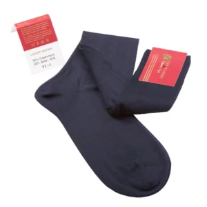 Lange Socken für Herren blau Kaschmir und Seide