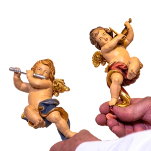 Coppia di due putti, 20cm