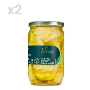 Carciofo con gambo in olio d’oliva, 2x660g