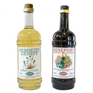 2 bottiglie Amaro Benefort e 1 bottiglia di Genepy Herbetet , 3X700ml 