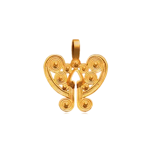 Ciondolo farfalla Tairona in bagno d’oro 24 carati, Galeria el Dorado