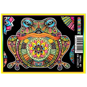 Quadro small con disegno in velluto da colorare: Rana, 21x29,7cm