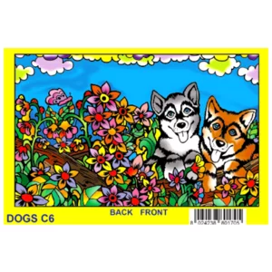 Raccoglitore con disegno in velluto da colorare, Husky, 27x37x4cm.