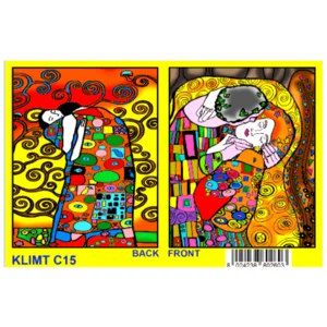 Raccoglitore con disegno in velluto da colorare, Klimt, 27x37x4cm.