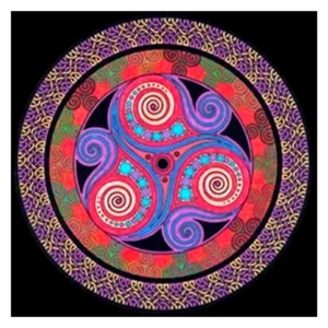 Mandala zum Ausmalen aus Samt mit Markern: Trisquel
