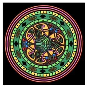 Mandala da colorare in velluto con pennarelli inclusi: Grulla