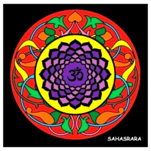 Mandala zum Ausmalen aus Samt mit Markern: Sahasrara