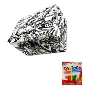Box da colorare in velluto e cartoncino  pennarelli inclusi: dragone
