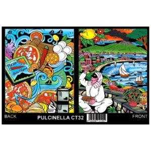 Cartellina da colorare in velluto e cartoncino pennarelli inclusi: Pulcinella