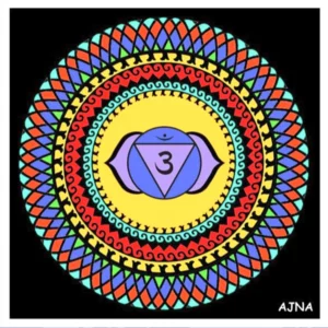 Mandala da colorare in velluto con pennarelli inclusi: Ajna