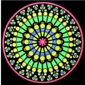 Mandala da colorare in velluto su cartoncino: armonia