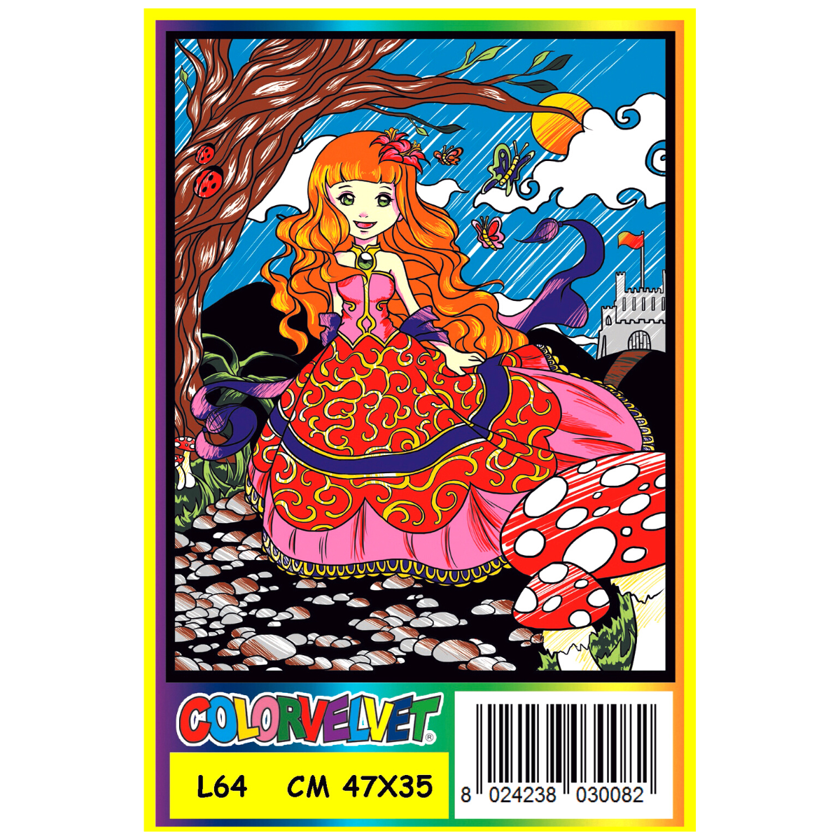 Colorvelvet Malbild Unicorn & Sternbilder – 35x47 Cm Samtposter Zum Ausmalen, L121