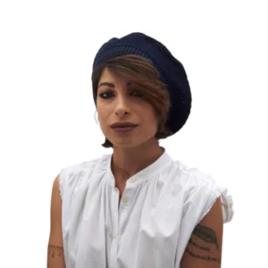 Casby, béret en coton bleu