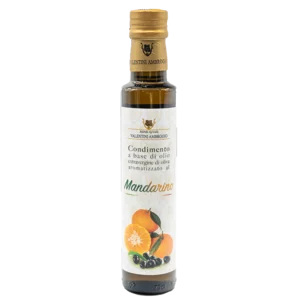 Gewürz auf der Basis von nativem Olivenöl extra in einer Flasche mit Mandarinengeschmack, 250ml