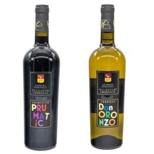 Confezione Mix: Vino rosso primitivo Prumatic 3x750ml; Vino bianco verdeca Don Oronzo, 3x750ml