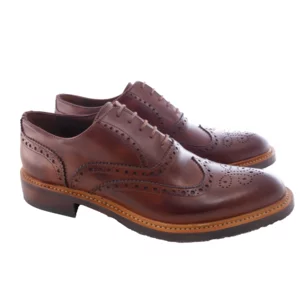 Oxford-Schuhe für Herren im englischen Stil, mit Doppelsohle, Leder