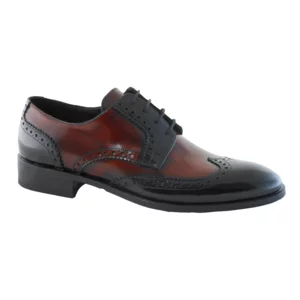 Herren-Derby-Schuhe aus zweifarbigem Leder im englischen Stil