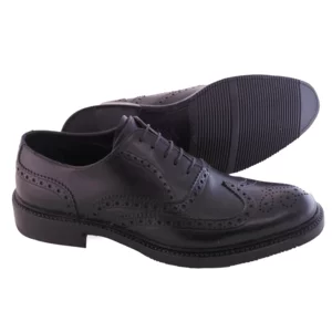 Herren-Derby-Schuhe im englischen Stil aus schwarzem Leder