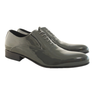 Vendita online Scarpe eleganti uomo in pelle di vitello, grigio lucido