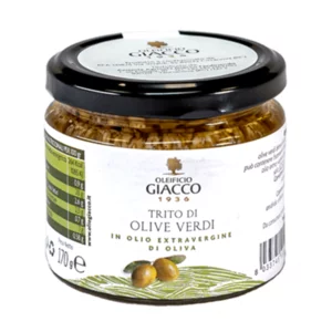 Olives vertes hachées à l'huile EVO, 170g