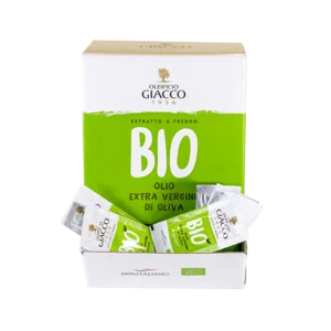 Box: Einzeldosis-Beutel Bio-Olivenöl extra vergine, Oleificio Giacco, 150x10ml