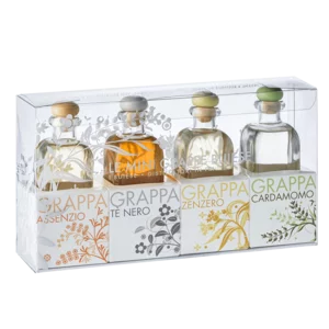 Minigrappe ai gusti esotici, 38%Vol., 4x100ml