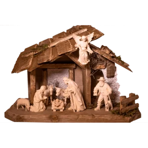 Set presepio tradizionale "TIROLESE" 9 cm naturale