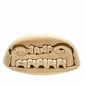 Puzzle in legno 3D, Mamma cagnetta con cuccioli