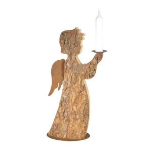 Kerzenhalter Engel aus Holz für Tisch, 29cm