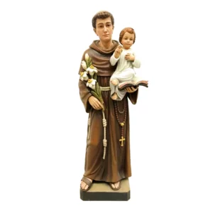 Sant'Antonio statua in legno, colorato a olio, 15cm