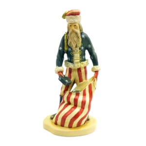 Babbo Natale scultura di legno, Civil War, 20cm