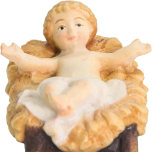 Gesù bambino con culla, presepe Matteo, 5cm
