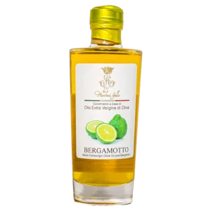 Olio extravergine di oliva dei Marchesi Gallo aromatizzato al Bergamotto in bottiglia, 200ml