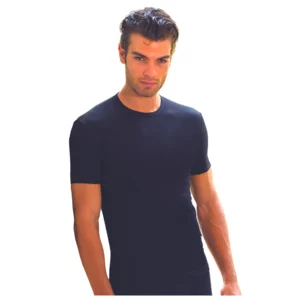 Halbarm-Unterhemd mit Rundhalsausschnitt für Herren, gemischte Farben, Packung. ab 3St