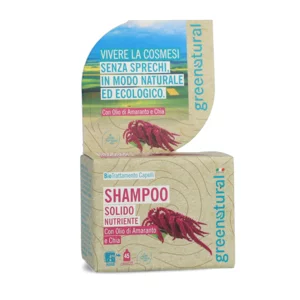 Greenatural - shampoo solido nutriente amaranto & chia, 55g