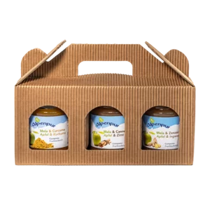 Composta di mela biologica Alpenpur, Confezione regalo tris, 3x220g