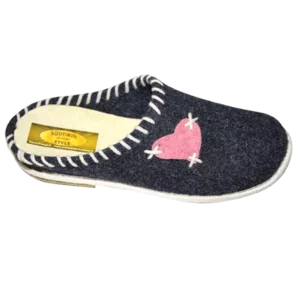 Chaussons tyroliens talon coeur, jean