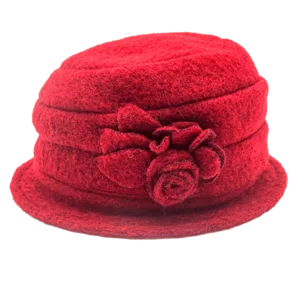 Mütze aus gekochter Wolle