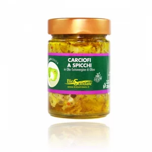 Artichauts bio tranchés à l'huile d'olive extra vierge bio, 300g