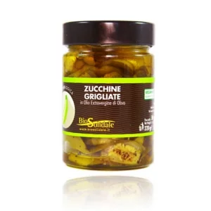 Courgettes grillées bio à l'huile d'olive extra vierge bio, 300g