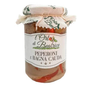Traditionelle Paprika in Bagna Cauda, piemontesische Küche, 314g