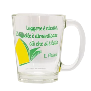 Coupe en verre à décor "Lecture"