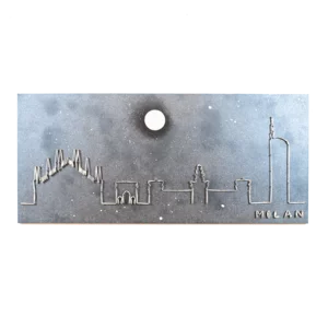 Puzzle con fili elasticizzati, Skyline Milano senza cielo, 90x40x5cm