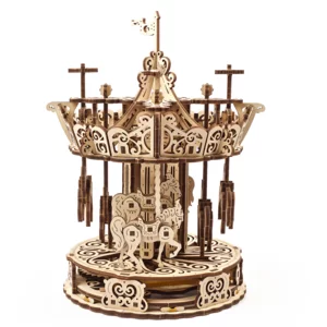 Modello meccanico in legno: giostra, Ugears