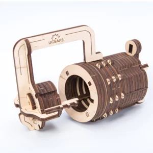 Modello meccanico in legno: lucchetto a combinazione, Ugears