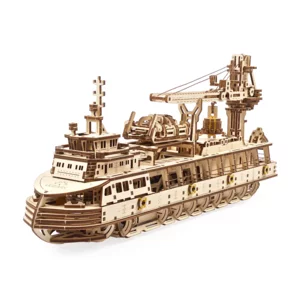 Mechanisches Holzmodell: Forschungsschiff Ugears
