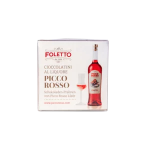 Praline di cioccolato fondente 61% al liquore Picco Rosso, 136g