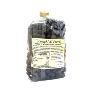 Grains d'épeautre soufflés enrobés de chocolat noir, 150g
